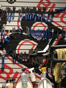 Buck's Bikes Wall of Tools