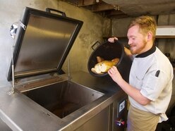 Garbage Guzzler turns kitchen waste into compost in 24 hours