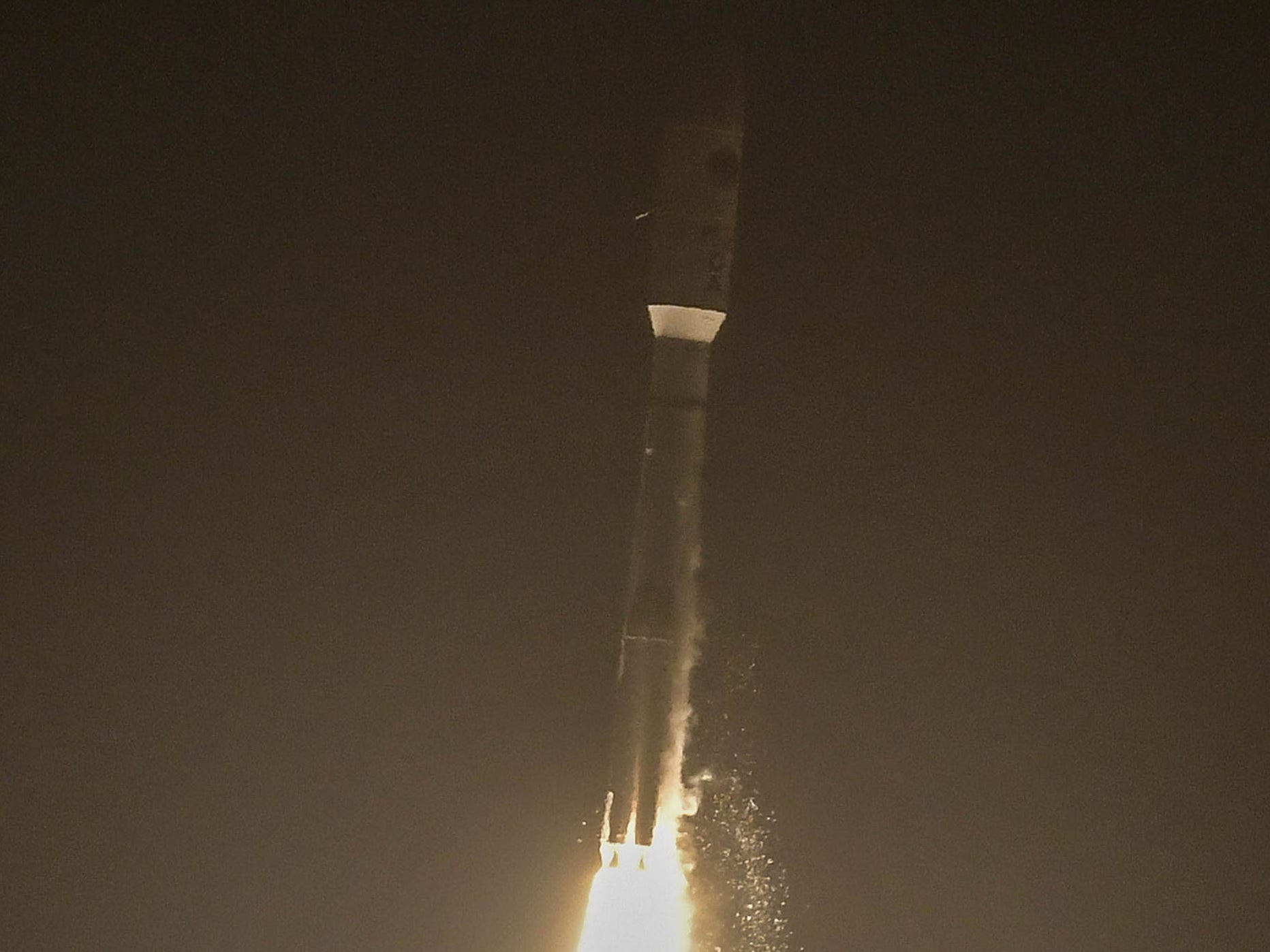 A United Launch Alliance Atlas V rocket lifts off from Cape Canaveral Air Force Station early Thursday morning, Aug. 8, 2019. The rocket is carrying the AEHF 5 communications satellite for the U.S. military.