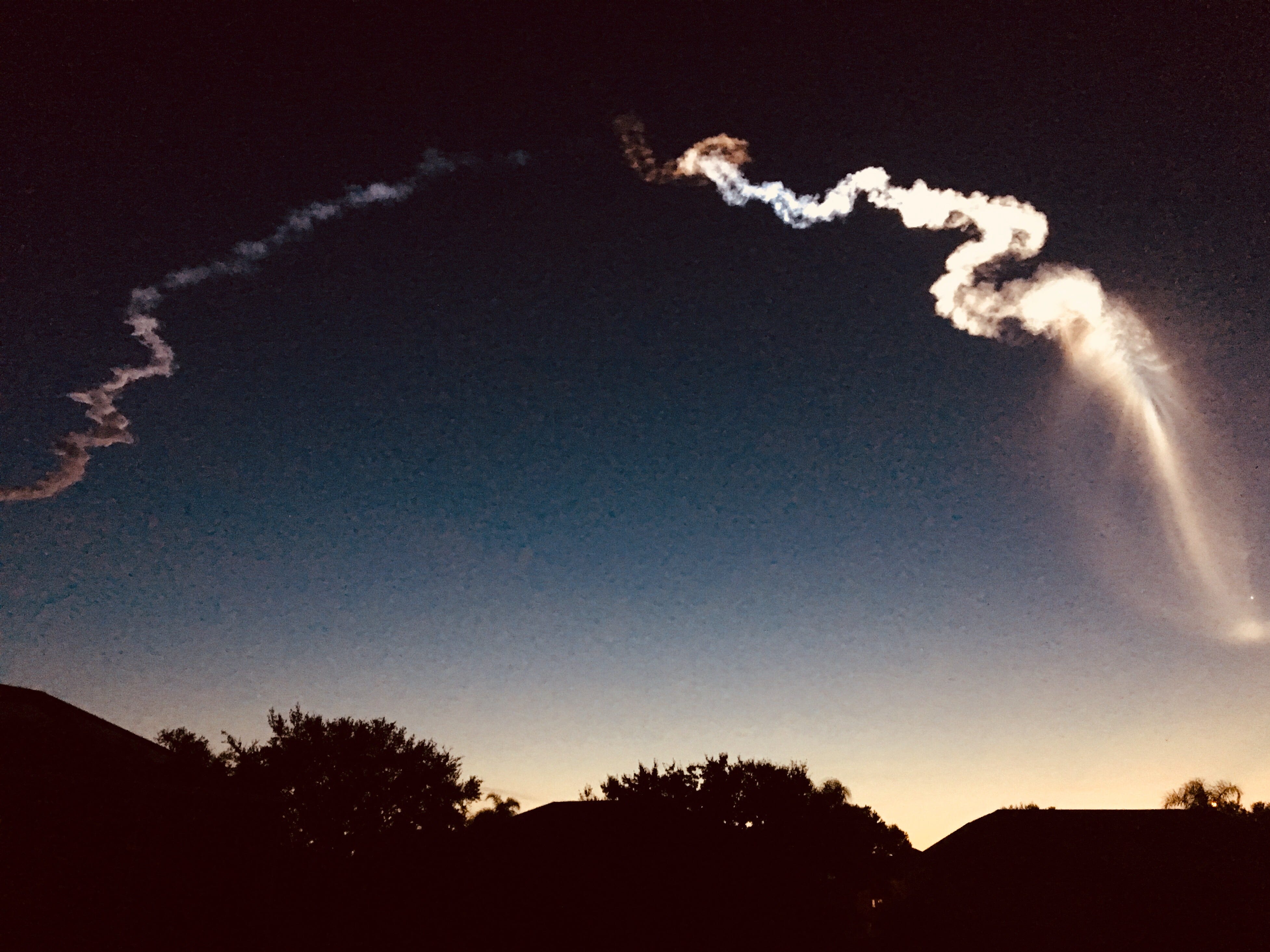 Thursday morning's Atlas V launch as seen from Viera.