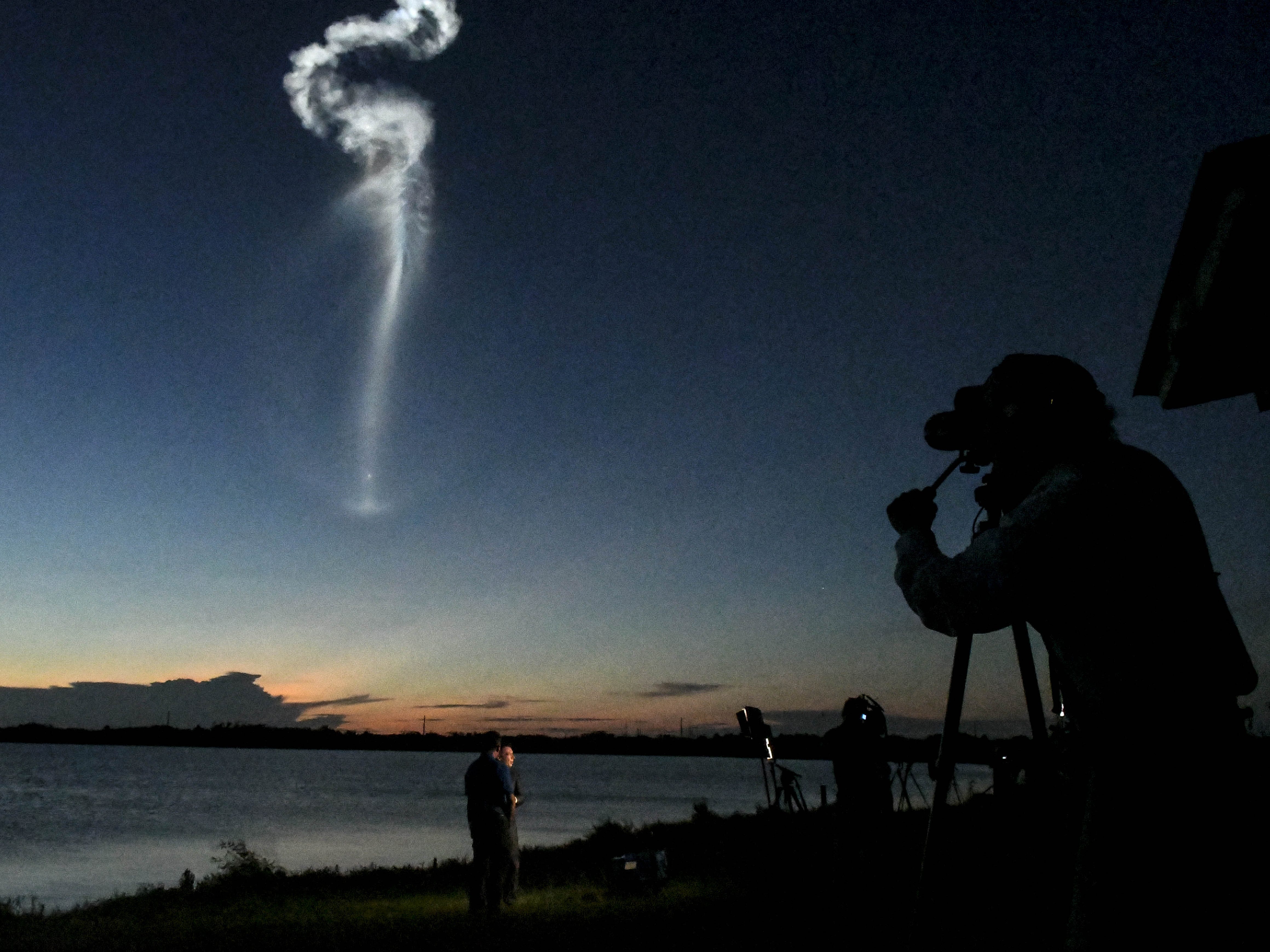 A United Launch Alliance Atlas V rocket lifts off from Cape Canaveral Air Force Station early Thursday morning, Aug. 8, 2019. The rocket is carrying the AEHF 5 communications satellite for the U.S. military.