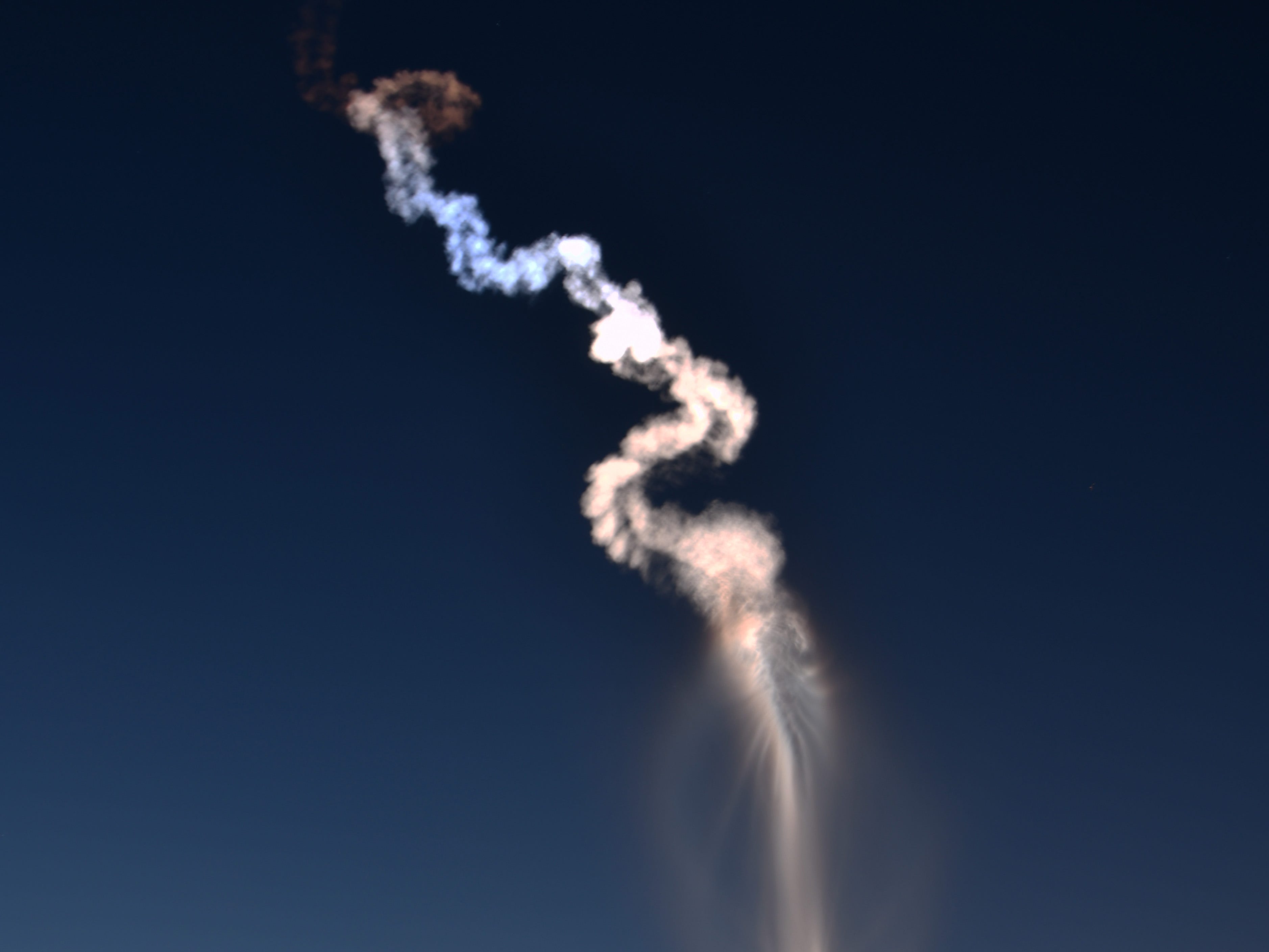 A United Launch Alliance Atlas V rocket lifts off from Cape Canaveral Air Force Station early Thursday morning, Aug. 8, 2019. The rocket is carrying the AEHF 5 communications satellite for the U.S. military.