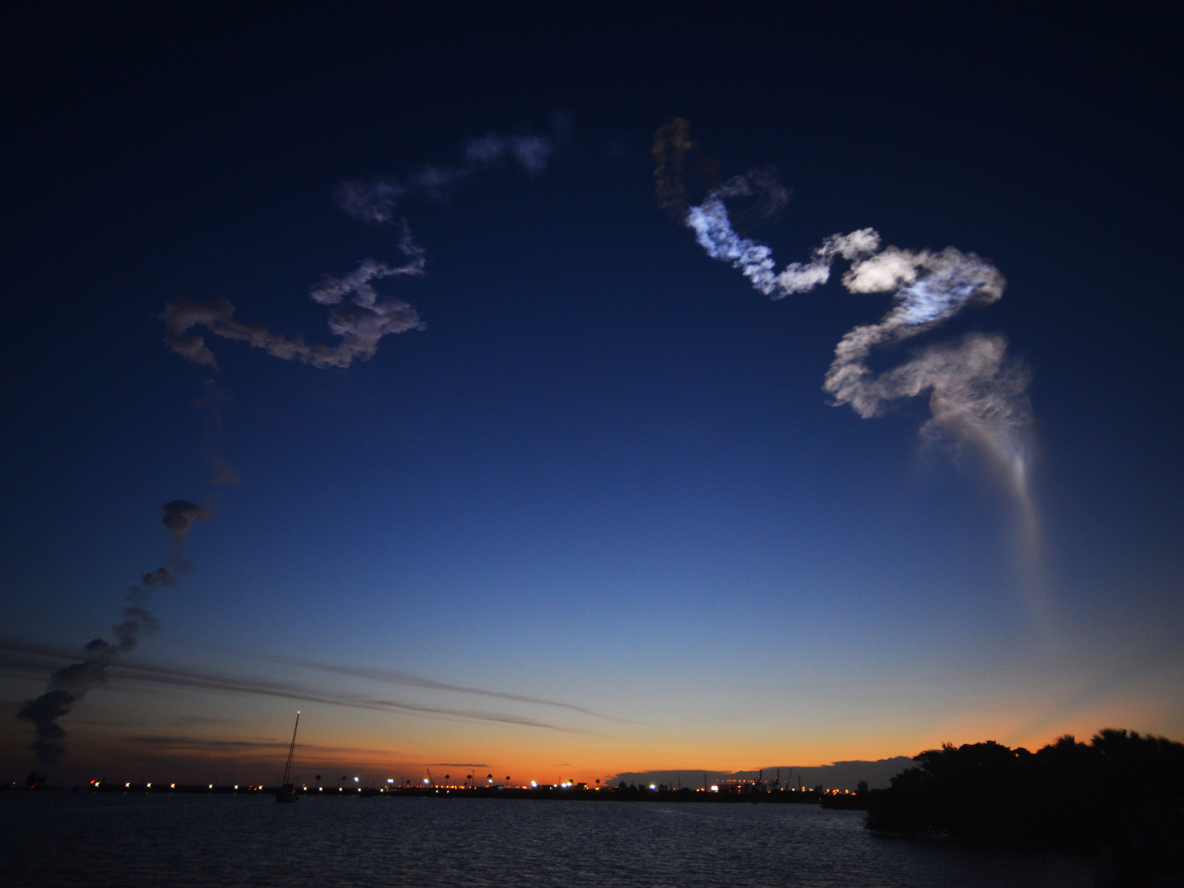 A United Launch Alliance Atlas V rocket lifts off from Cape Canaveral Air Force Station early Thursday morning, Aug. 8, 2019. The rocket is carrying the AEHF 5 communications satellite for the U.S. military.