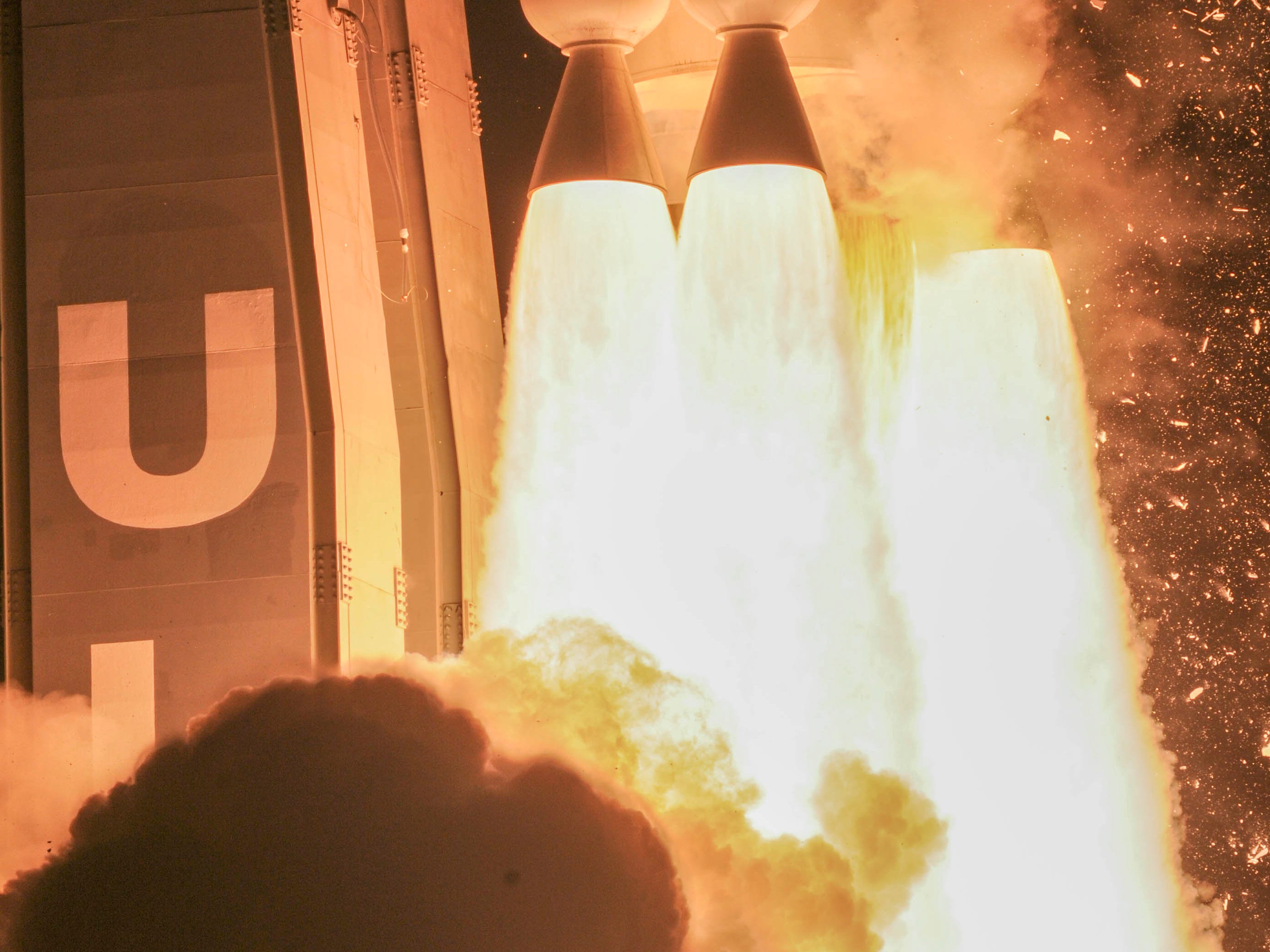 A United Launch Alliance Atlas V rocket lifts off from Cape Canaveral Air Force Station early Thursday morning, Aug. 8, 2019. The rocket is carrying the AEHF 5 communications satellite for the U.S. military. Mandatory Credit: Craig Bailey/FLORIDA TODAY via USA TODAY NETWORK