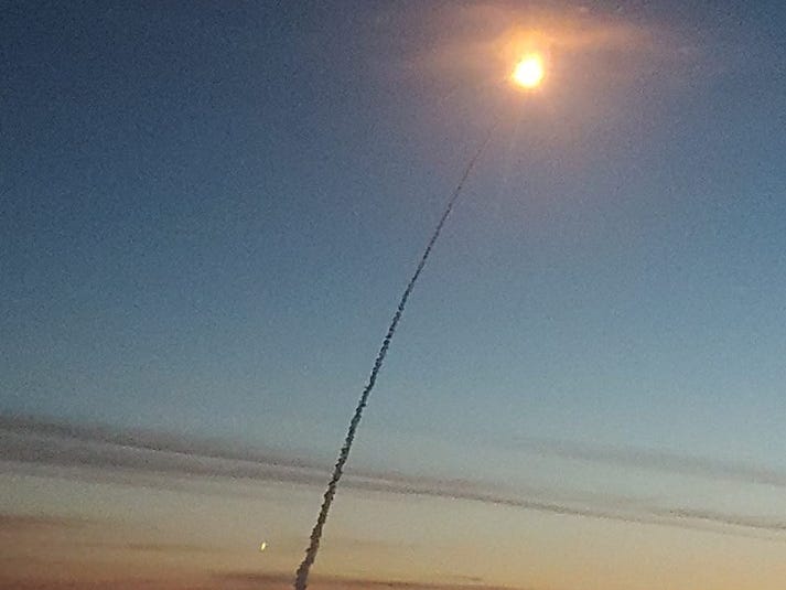 A United Launch Alliance Atlas V rocket lifts off from Cape Canaveral Air Force Station early Thursday morning, Aug. 8, 2019.