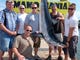 The crew of the Thor with the weighing in a 276-pound mako shark at Mako Mania, June 25, 2017. The shark won the contest.