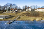 Ice skaters at Söderuna Slott, Sweden