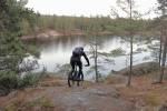 MTB riding in Nacka nature reserve, Stockhom