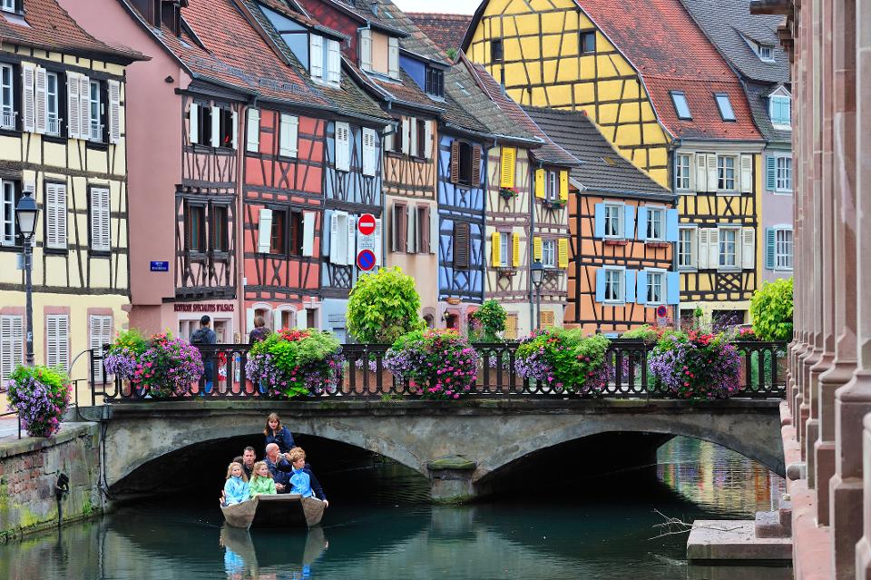 Colorful facades at Colmar, France
