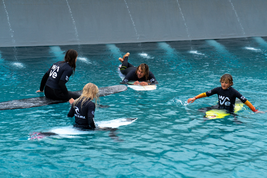 surfers in the water at The Wave Bristol