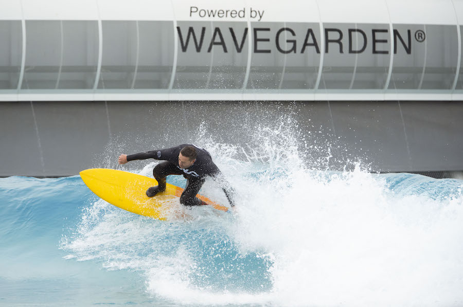 Surfer at The Wave Brisol, powered by wavegarden