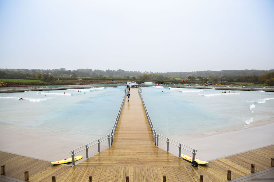 view of the surf lake at The Wave Bristol