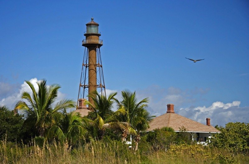 The historic Sanibel Island lighthouse.