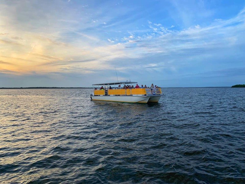 Boating off the coast of Sanibel Island.