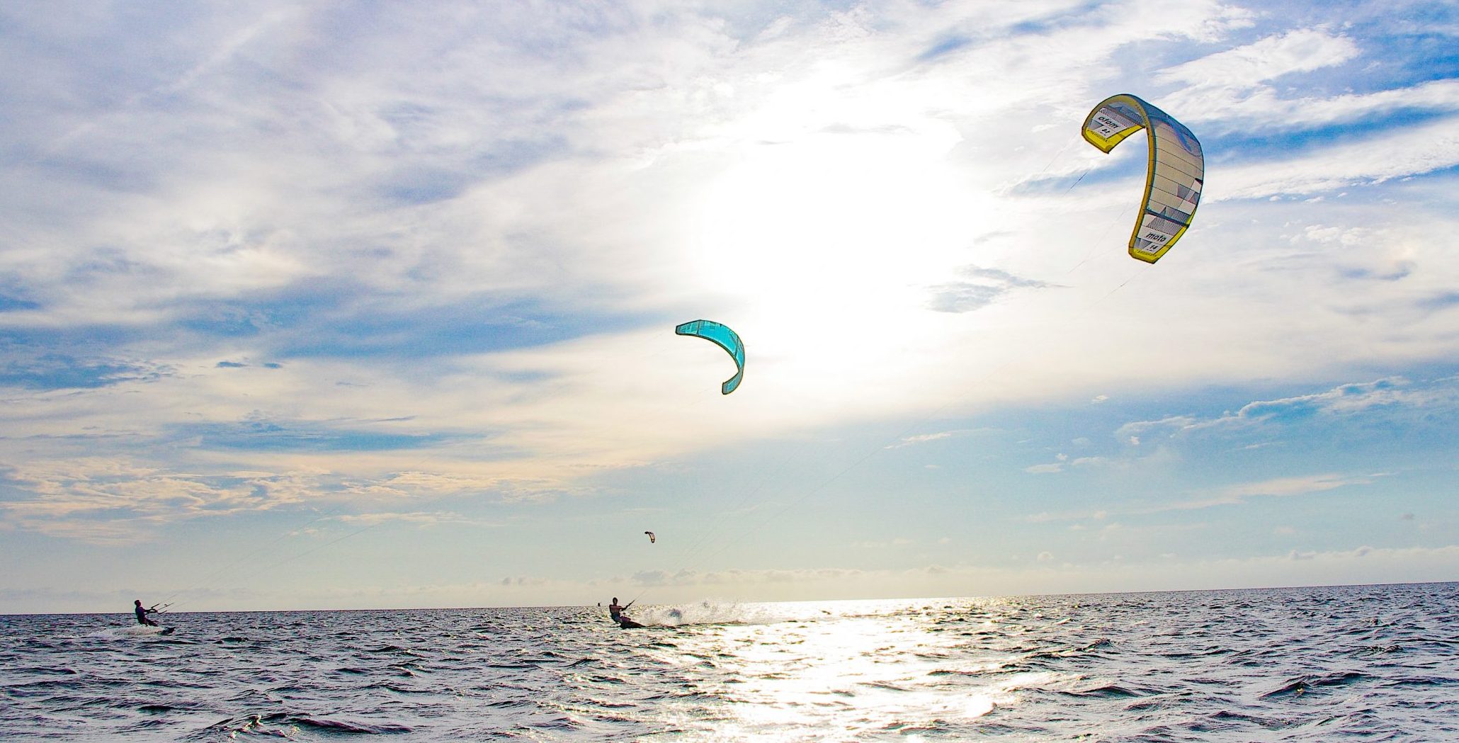 Outer Banks kiteboarders in Rodanthe, NC