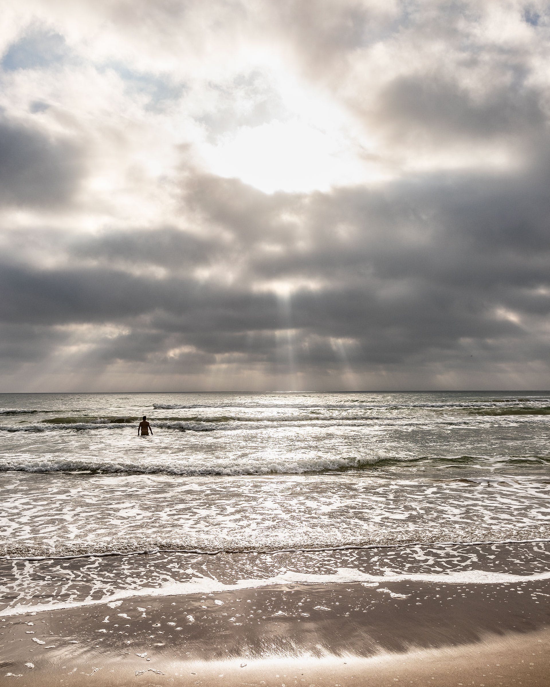 The author takes an early morning dip around mile marker 15 on March 24, 2020.