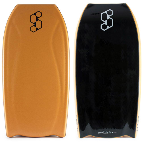 BodyboardBodyboard: the deck (left), the slick (right), and the channels