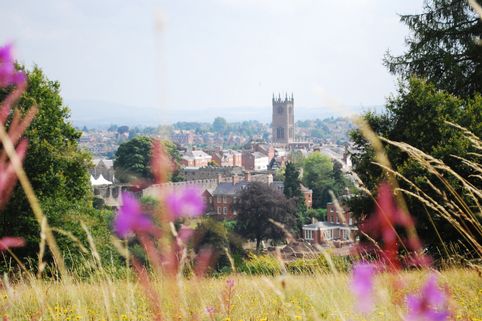 View of Ludlow from Whitcliffe.