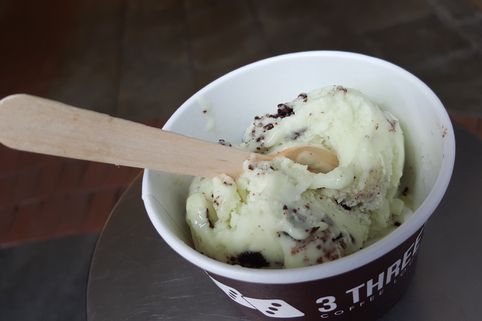 3 Three's vegan mint choc chip ice cream