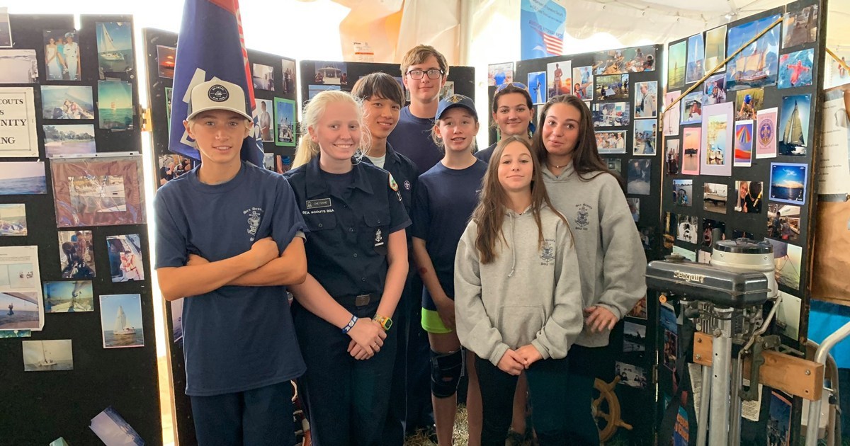 Members of Ship 198 at the Lewes, Del., Maritime Festival in October 2019.