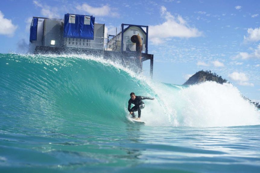 Surfing champion Mark Occhilupo’s world-first wave pool opens in Central Queensland – ABC News