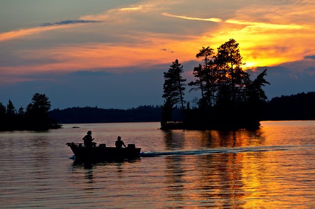 Fishing on Burntside Lake in Ely, MN.