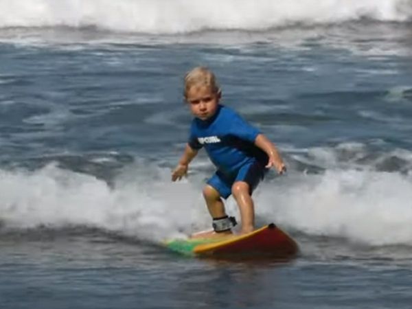 4-year-old learns how to surf, rides the waves on his own surfboard completely unaided [WATCH] – Times Now