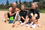 Tom Carroll, Sam and Mary Graham.