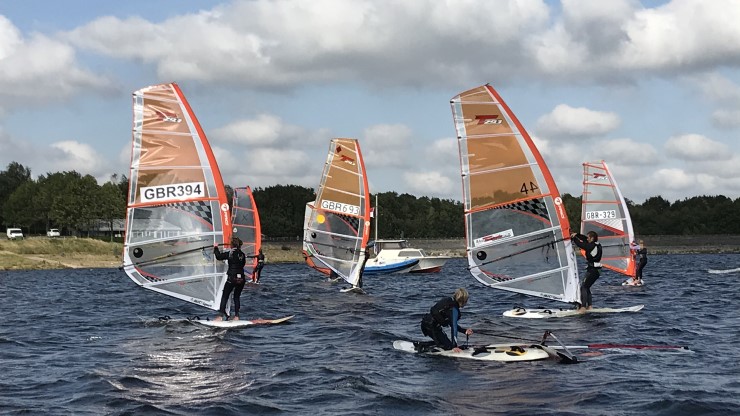 Young windsurfers on the water at Burton SC, credit Burton SC