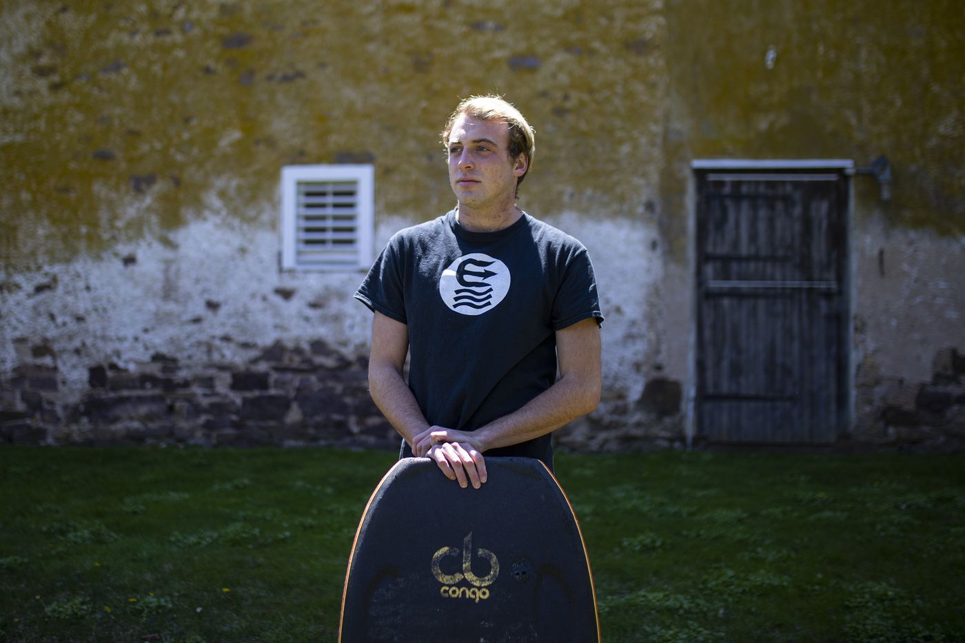 Andrew Karr, 22, a former competitive swimmer at Germantown Academy, has taken the world of big-wave bodyboarding by storm. 