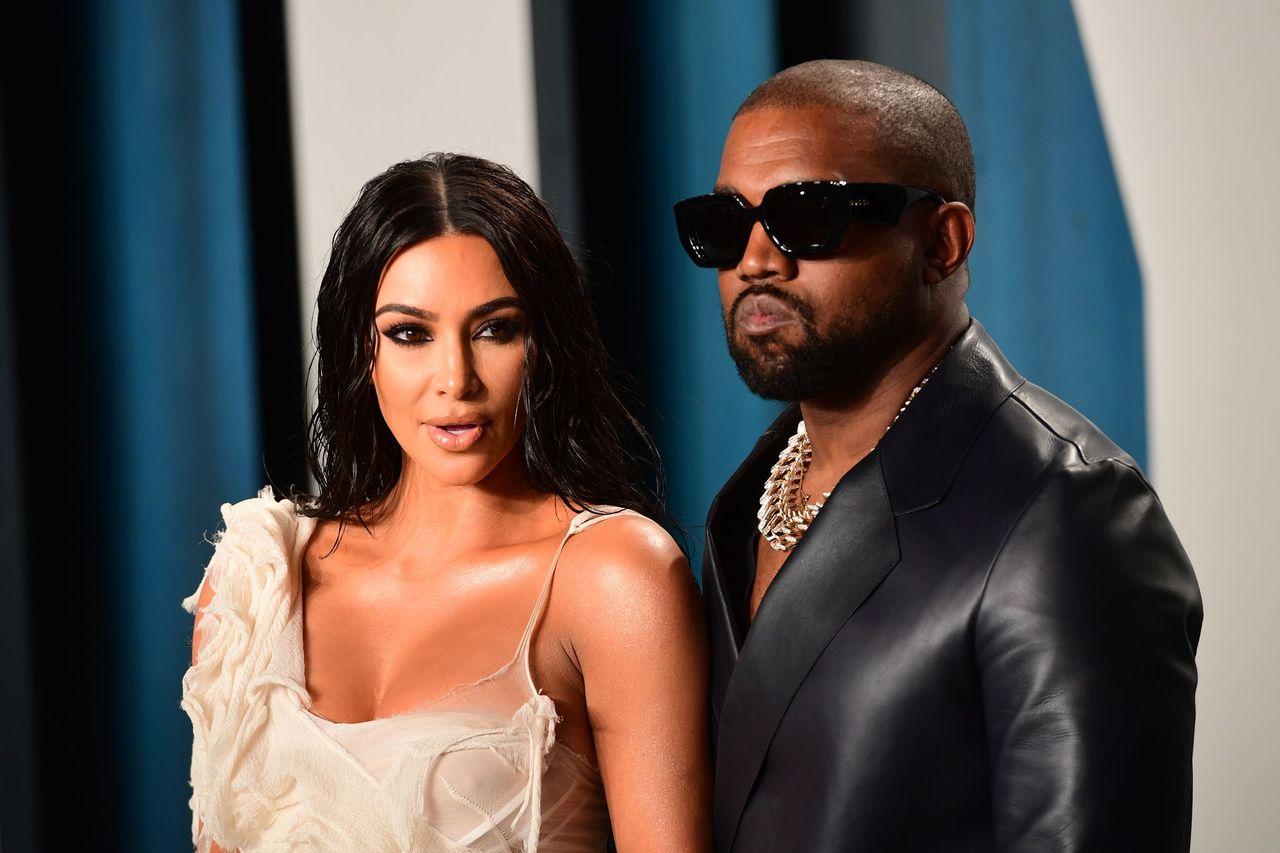Kim Kardashian and Kanye West at the Vanity Fair Oscar Party in Beverly Hills, Los Angeles, California, USA. | Source: Getty Images