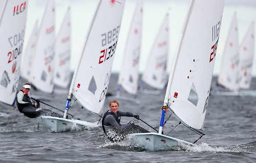 Eve McMahon - at 16 the youngest sailor to make gold fleet at the Radial Europeans Photo: Thom Touw