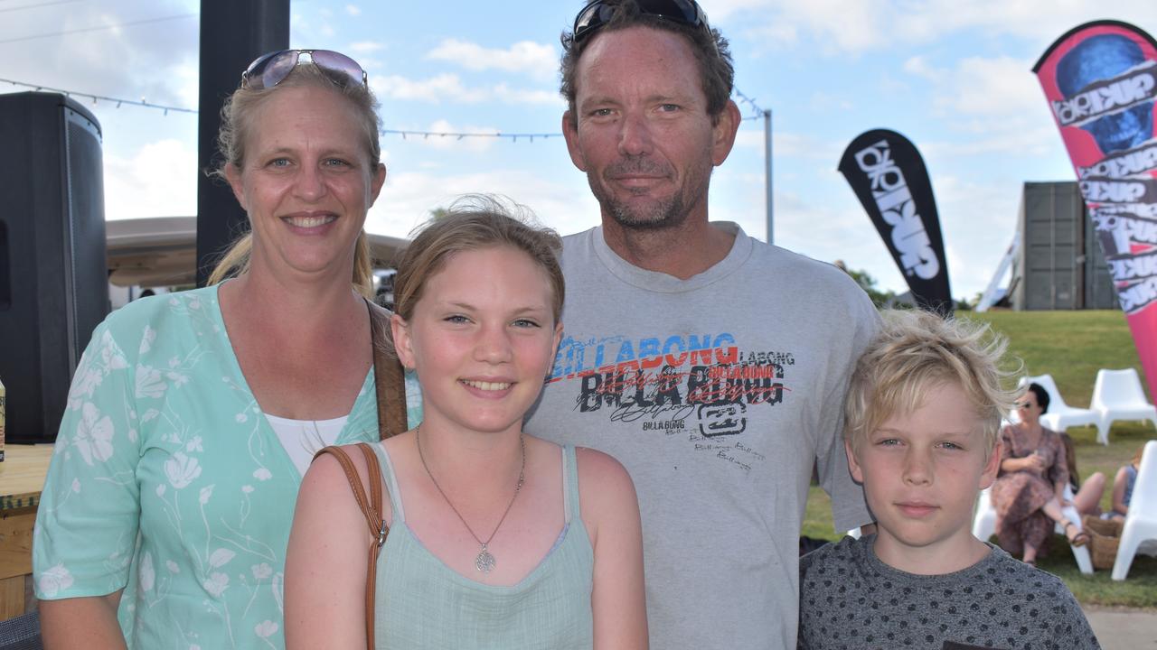 Amber and Geordie Page with their daughter Chloe, 12, and son Clain, 9, watching Ca$h for Tricks as part of Rumble on the Reef. Amber and Geordie Page with their daughter Chloe, 12, and son Clain, 9, watching Ca$h for Tricks as part of Rumble on the Reef.