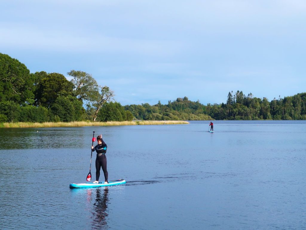 Castleblayney Outdoor Adventure offers paddleboarding on the picturesque Lake Muckno.