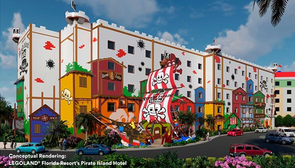 Legoland Florida's Pirate Island Hotel, the resort's third onsite hotel. - PHOTO VIA LEGOLAND FLORIDA RESORT