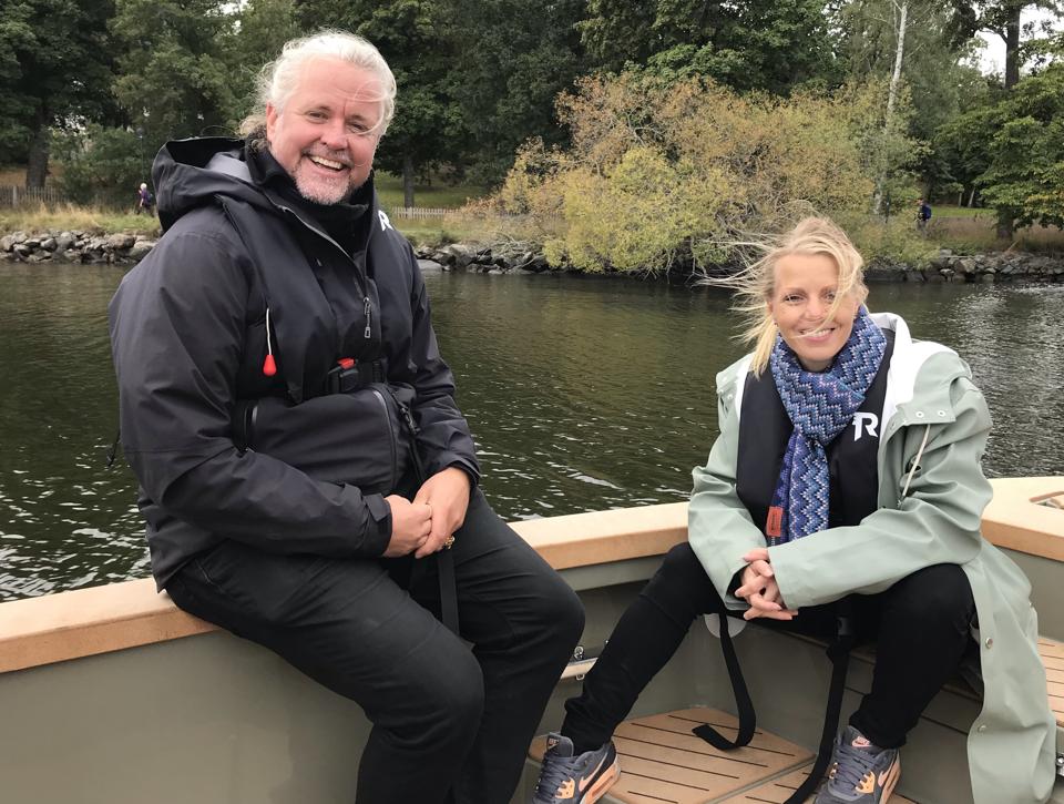 Konrad Bergström and Jenny Keisu on board the Eelex 8000