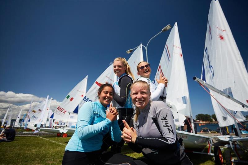 Female sailors at the 2019 Hempel Youth Sailing World Championships - photo © Robert Hajduk